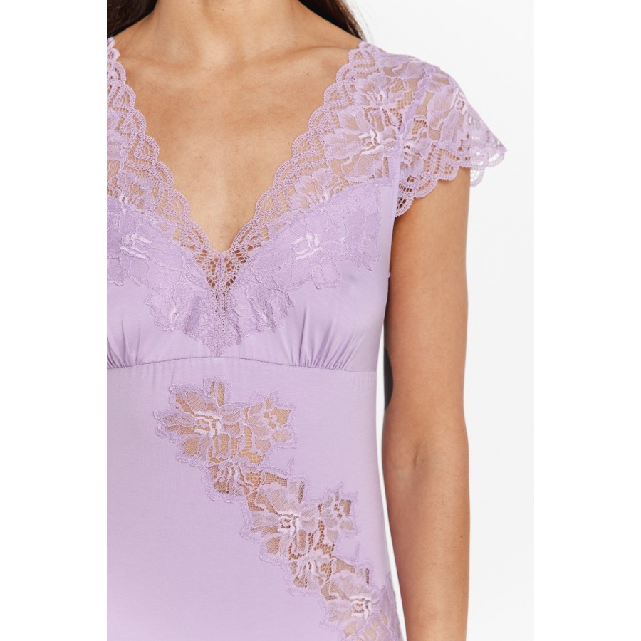 Camisón largo micromodal elastano detalle espalda